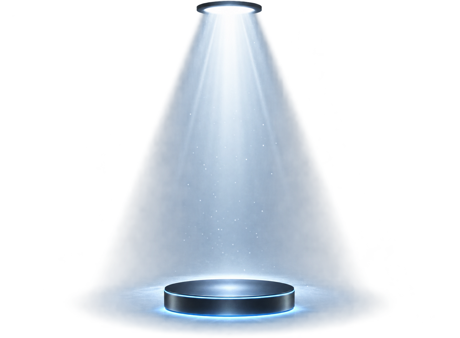 Overhead spotlight beam